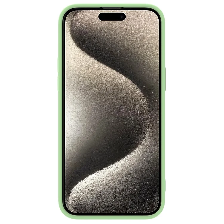NILLKIN For iPhone 15 Pro PC + Silicone Phone Case Slide Camera Lid Anti-Drop Cover Compatible with MagSafe - Mint Green