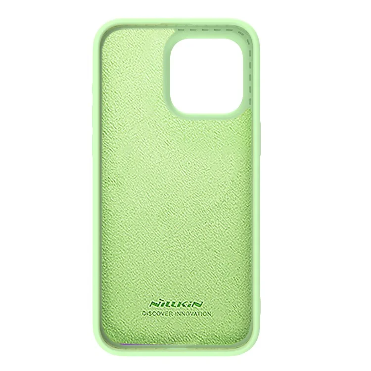 NILLKIN For iPhone 15 Pro PC + Silicone Phone Case Slide Camera Lid Anti-Drop Cover Compatible with MagSafe - Mint Green