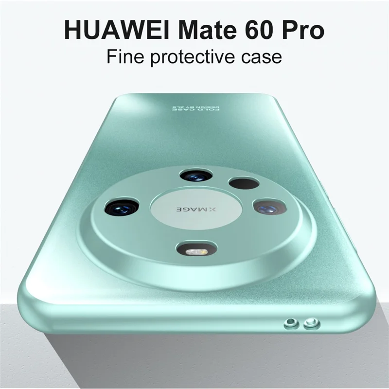 For Huawei Mate 60 Pro Hard PC Phone Back Case Anti-drop Mobile Phone Shell Cover - Silver