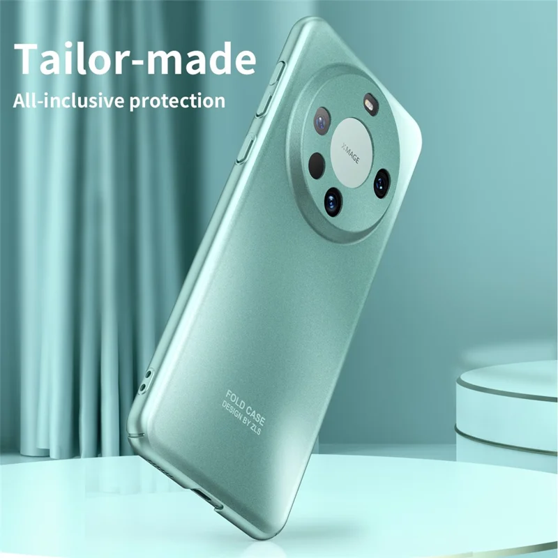 For Huawei Mate 60 Pro Hard PC Phone Back Case Anti-drop Mobile Phone Shell Cover - Silver