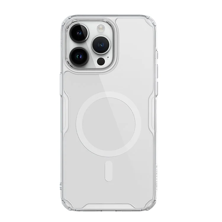 NILLKIN Nature Pro Series per iPhone 15 Pro Max Compatibile con MagSafe Custodia per Telefono PC+TPU Backcover - Trasparente