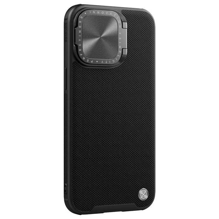 NILLKIN For iPhone 15 Pro PC + TPU Phone Case Textured Prop Cover with Lens Cover Kickstand