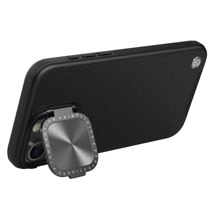 NILLKIN For iPhone 15 Pro PC + TPU Phone Case Textured Prop Cover with Lens Cover Kickstand