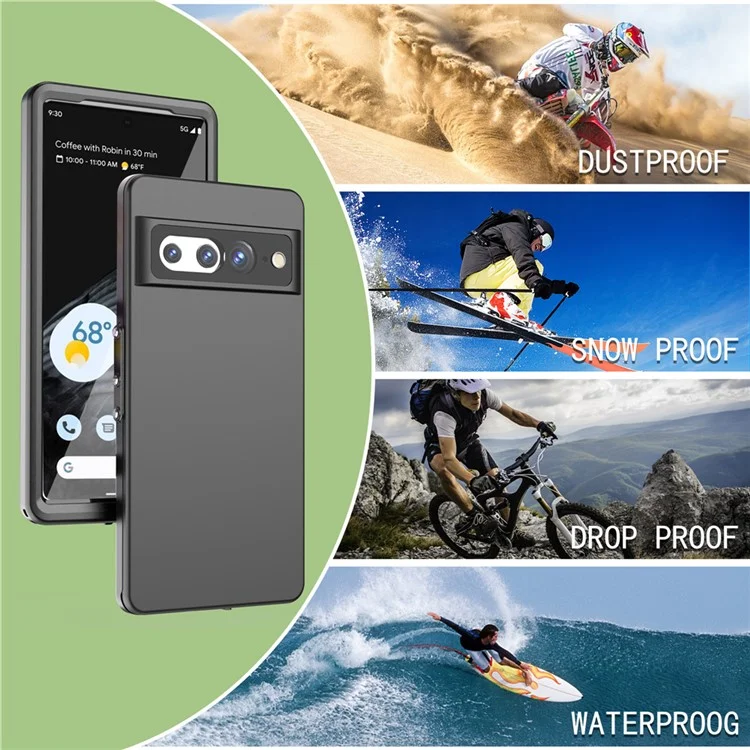 Para el caso del teléfono Google Pixel 7 Pro 5G FS Series IP68 a prueba de agua, carcasa de PC+TPU antiabrasión