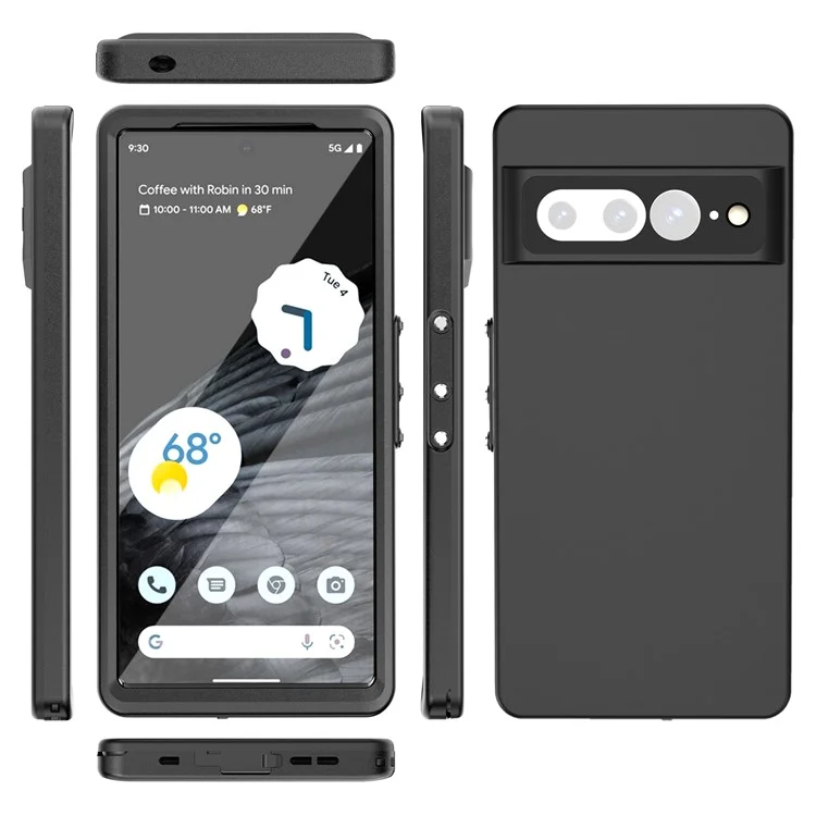 Para el caso del teléfono Google Pixel 7 Pro 5G FS Series IP68 a prueba de agua, carcasa de PC+TPU antiabrasión