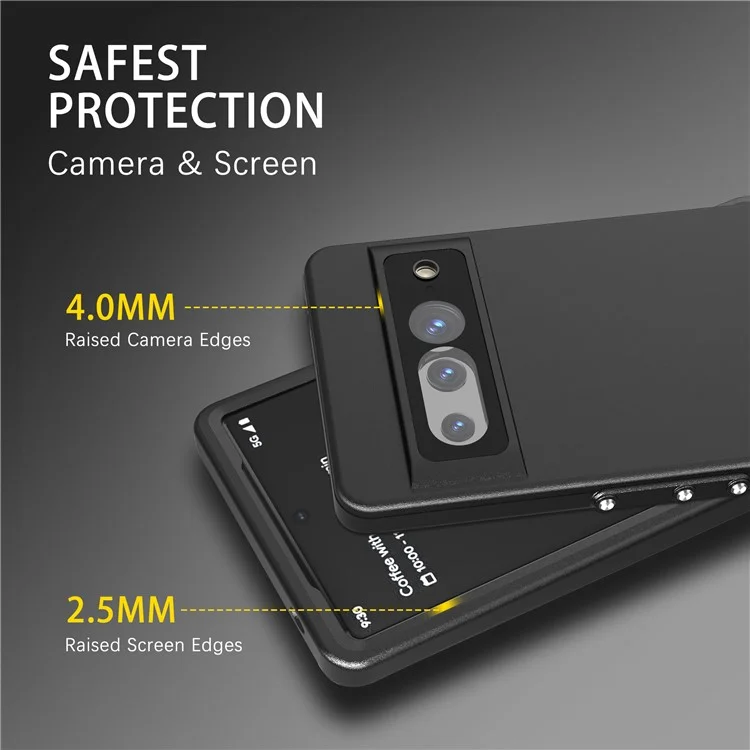 Para el caso del teléfono Google Pixel 7 Pro 5G FS Series IP68 a prueba de agua, carcasa de PC+TPU antiabrasión