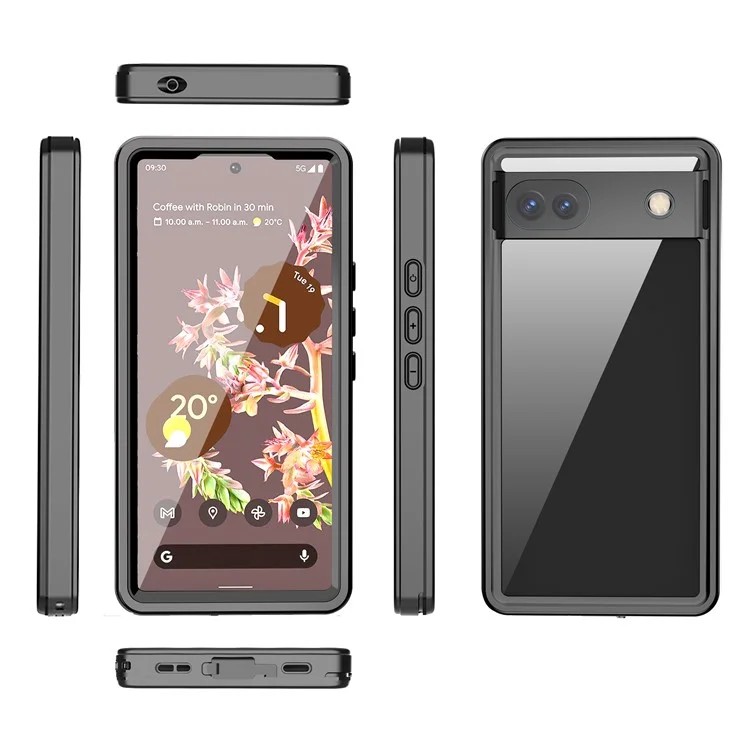 For Google Pixel 6a FS Series IP68 Waterproof Diving Case Anti-fall Full Protection Phone Clear Cover Shell