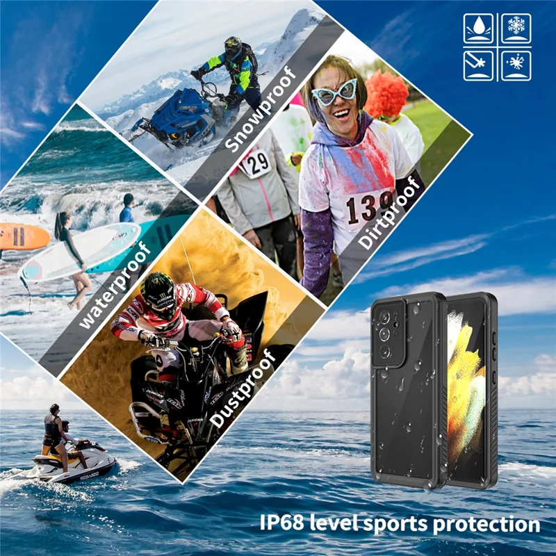 IP68 Waterproof Case For Samsung Galaxy S21 Ultra 5G FS Series 2m Drop-proof Phone Cover Protector