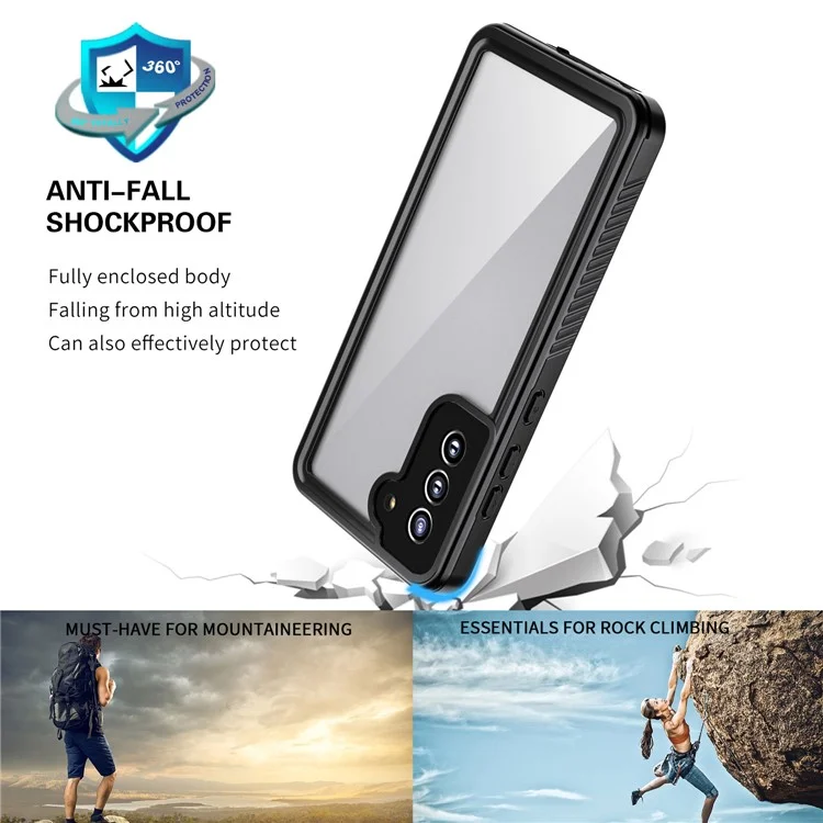 IP68 Caixa à prova d'água e a prova de queda para Samsung Galaxy S21 FE 5G FS Series Capa de telefone móvel de PC claro + TPU