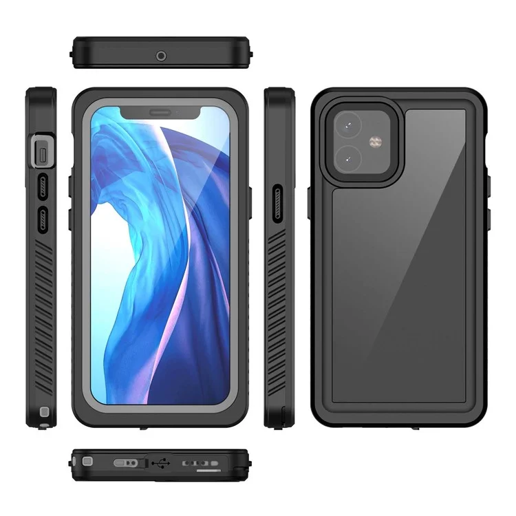 FS Series For iPhone 12 mini Snorkeling Diving Case IP68 Waterproof Full Sealed Clear Phone Cover