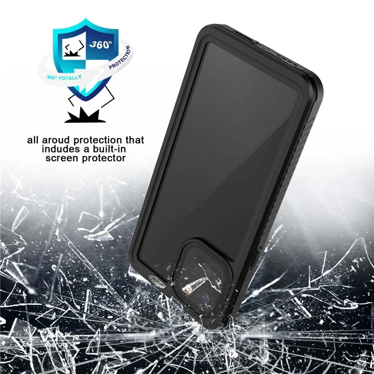 For iPhone 12 Pro FS Series IP68 Waterproof Dustproof Case Clear Full Body Shockproof Phone Cover