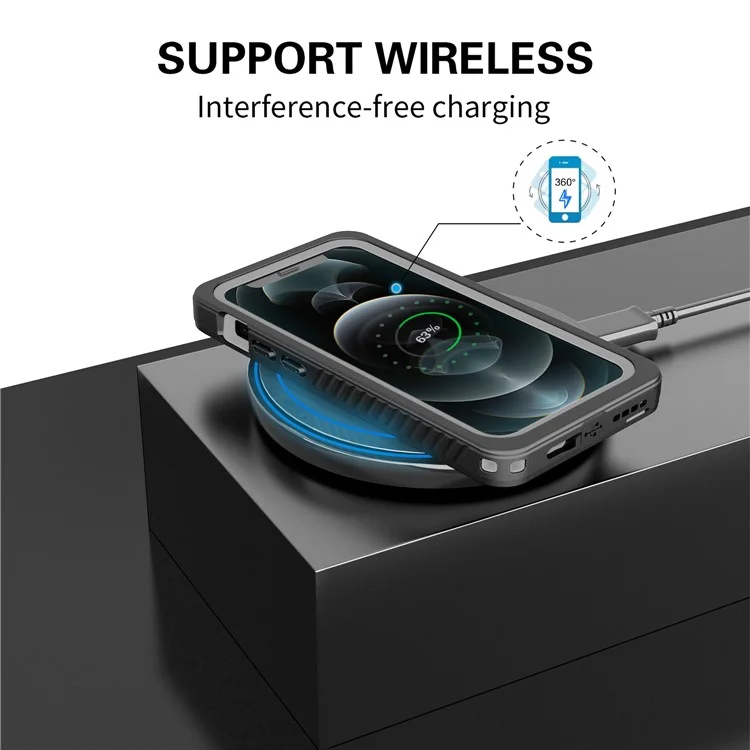 For iPhone 12 Pro FS Series IP68 Waterproof Dustproof Case Clear Full Body Shockproof Phone Cover