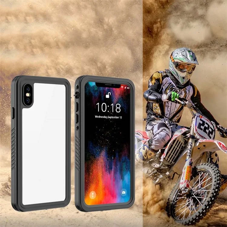 Série FS para iPhone XS Max Capa de telefone à prova d'água para mergulho Underwater IP68 Capa protetora à prova de poeira transparente