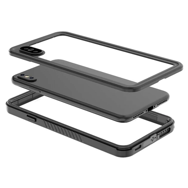 Série FS Para Iphone XS Max Capa de Telefone de Mergulho à Prova D'água Subaquática IP68 Tampa Clara à Prova de Poeira do Corpo Inteiro