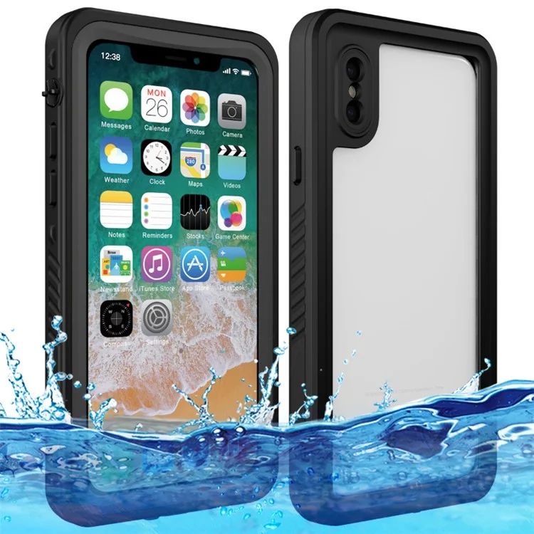 FS Series IP68 Waterproof Case for iPhone X / XS , Full Body Underwater Protective Clear Phone Cover