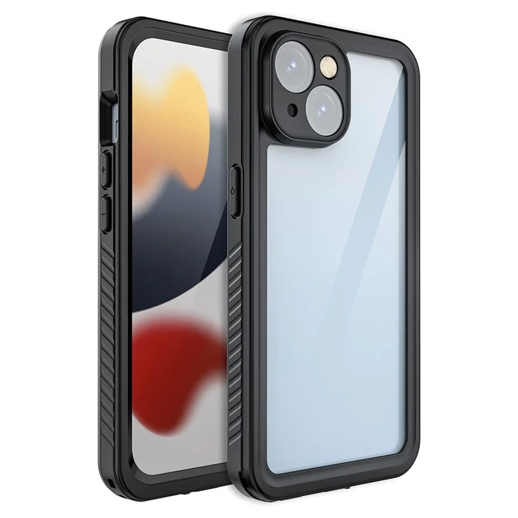 REDPEPPER FS Series для iPhone 15 Полноразмерный песко-устойчивый чехол с прозрачной задней панелью IP68 Водонепроницаемый чехол для телефона