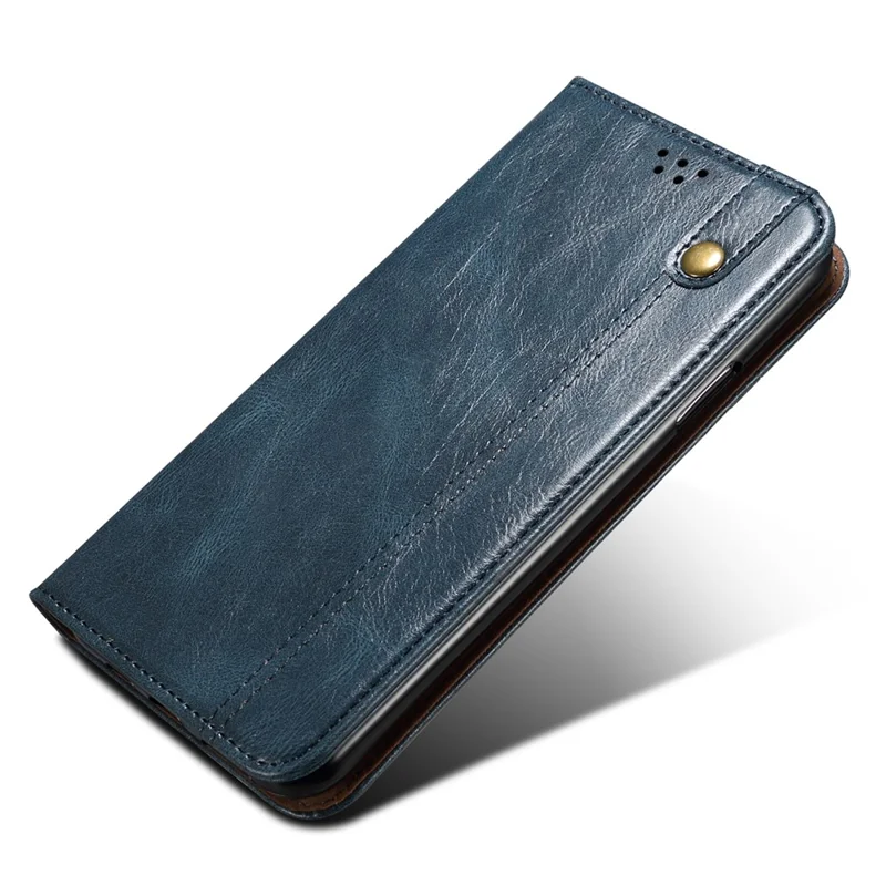 Custodia in pelle per Honor X8 5G / X6 4G / X6s 4G / 70 Lite 5G / Play 30M Stand Portafoglio Texture a Cavallo Ceroso - Blu
