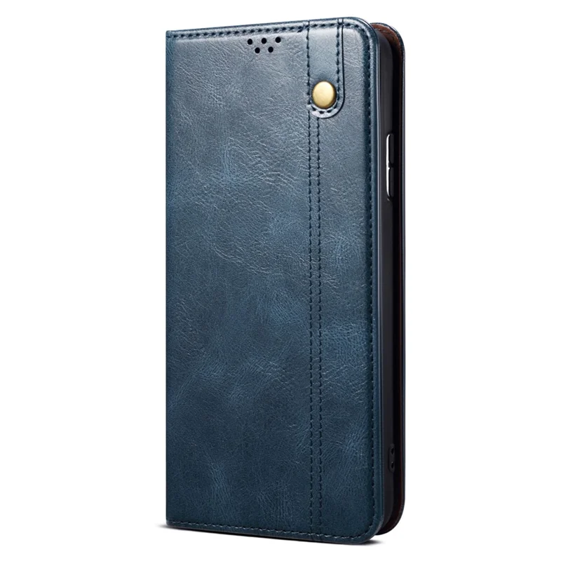 Custodia in pelle per Honor X8 5G / X6 4G / X6s 4G / 70 Lite 5G / Play 30M Stand Portafoglio Texture a Cavallo Ceroso - Blu