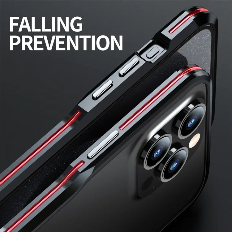 LUPHIE For iPhone 15 Pro Max Bumper Case Screw Lock Mobile Phone Metal Frame - Dark Blue