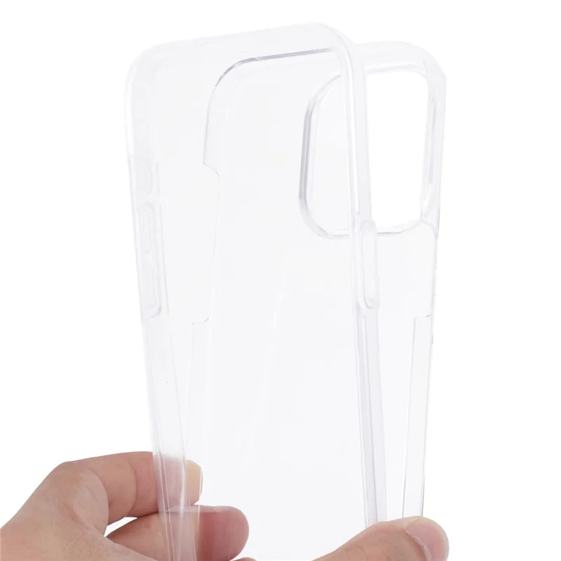 Für iPhone 15 Pro Max Klare Hülle TPU+Acryl Handyhülle mit PET-Bildschirmfolie