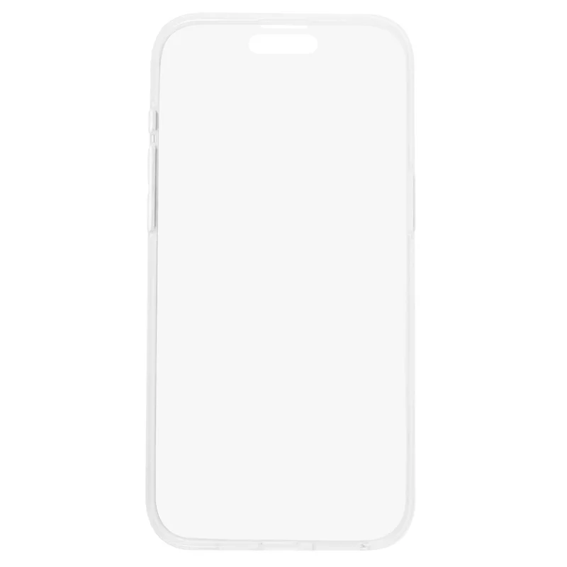 For iPhone 15 Pro Clear Case Full Protection Acrylic+PET+TPU Phone Cover