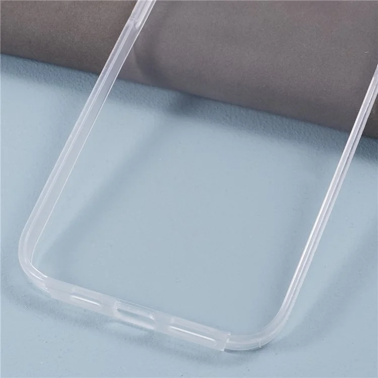 For iPhone 15 Plus Phone Case TPU Frame+Acrylic Back+PET Screen Protector Cover