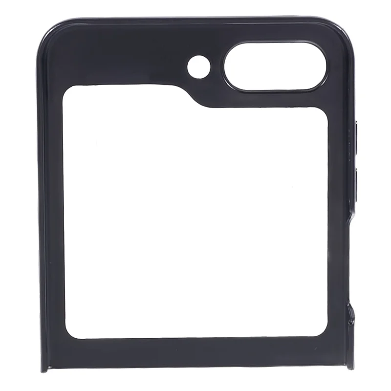 For Samsung Galaxy Z Flip5 5G Case Anti-scratch Litchi Texture PC Phone Cover Shell - Black