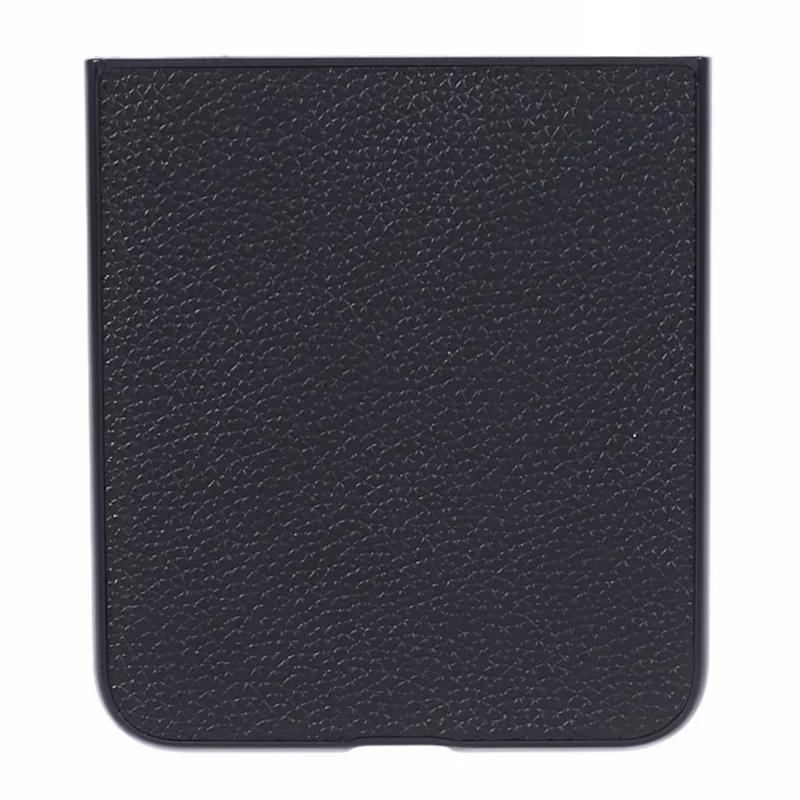 For Samsung Galaxy Z Flip5 5G Case Anti-scratch Litchi Texture PC Phone Cover Shell - Black