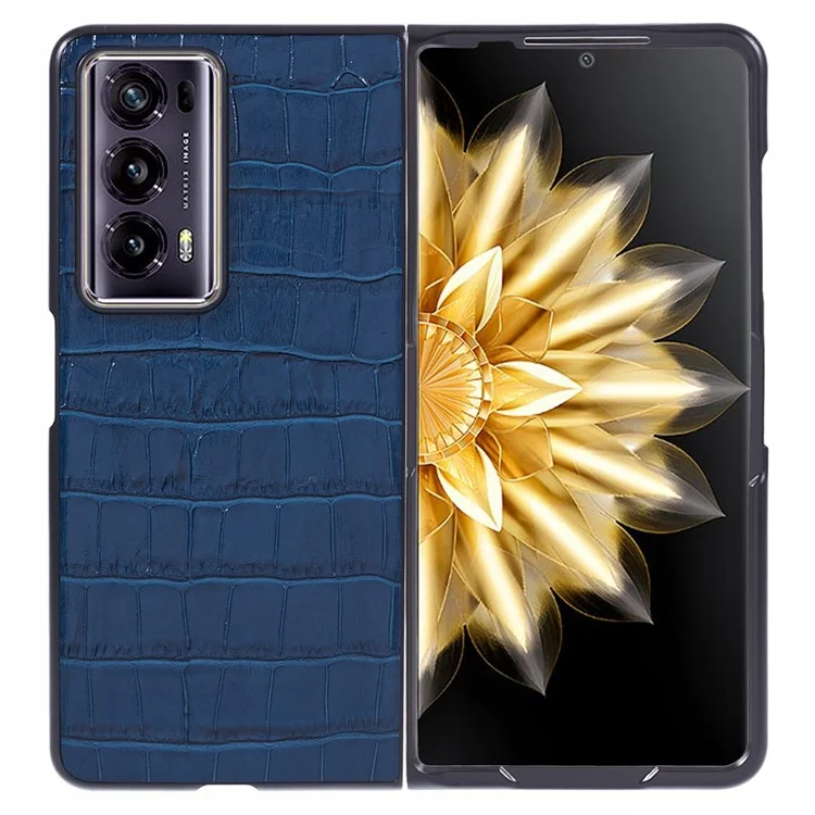 For Honor Magic V2 5G Case Shockproof Crocodile Texture PC Phone Protective Shell - Safira