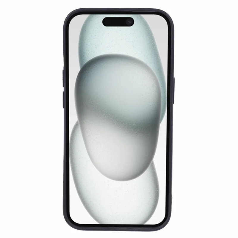 TPU Phone Protector for iPhone 15 Plus Case Slim-Fit Matte Phone Shell - Black