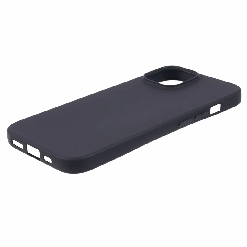 TPU Phone Protector for iPhone 15 Plus Case Slim-Fit Matte Phone Shell - Black
