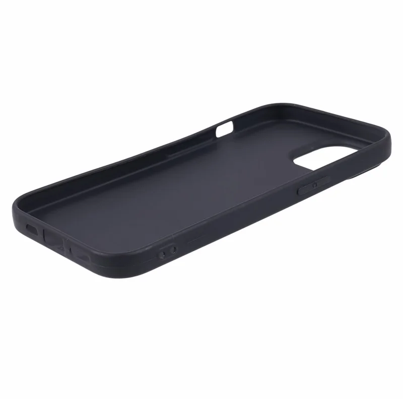 TPU Phone Protector for iPhone 15 Plus Case Slim-Fit Matte Phone Shell - Black