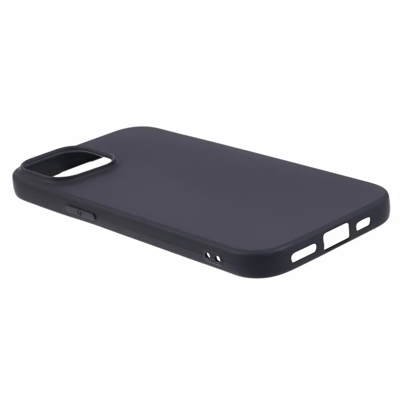 TPU Phone Protector for iPhone 15 Plus Case Slim-Fit Matte Phone Shell - Black