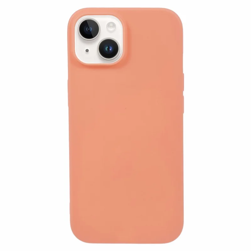 For iPhone 15 Case Anti-Fingerprint TPU Mobiltelefon Skal Dæksel - Orange