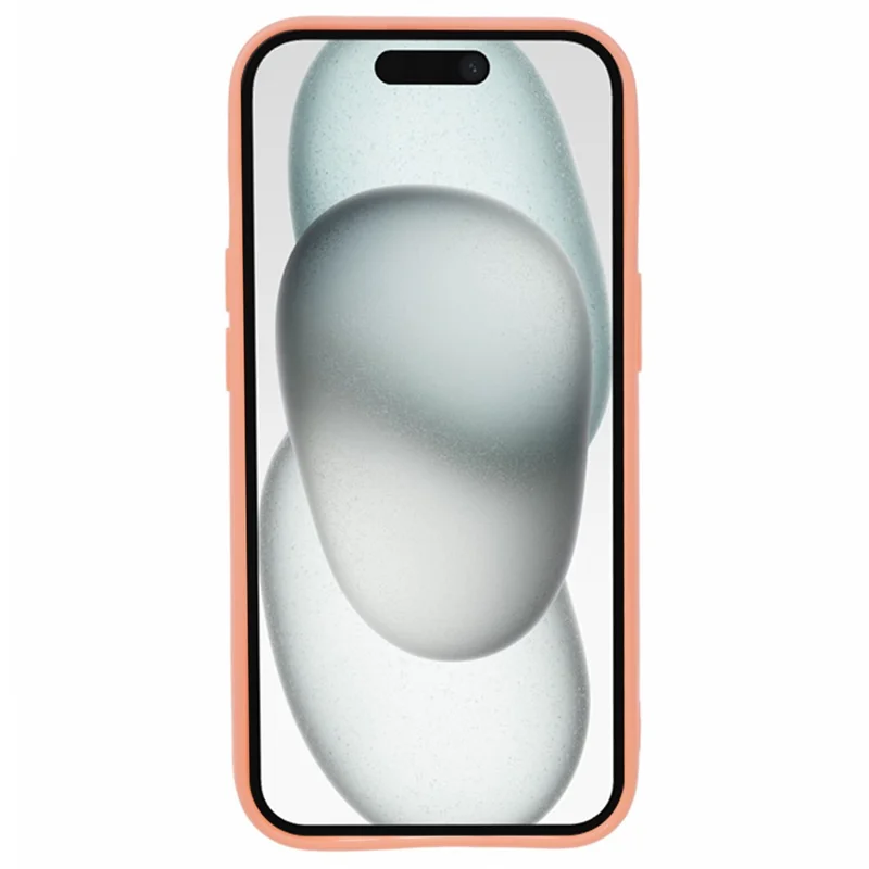 For iPhone 15 Case Anti-Fingerprint TPU Mobiltelefon Skal Dæksel - Orange