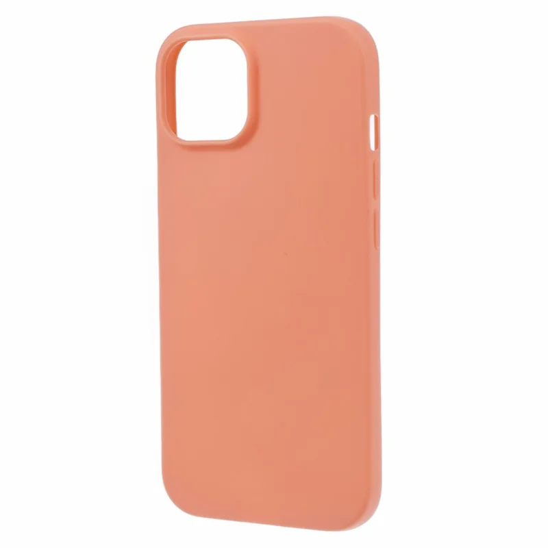 For iPhone 15 Case Anti-Fingerprint TPU Mobiltelefon Skal Dæksel - Orange