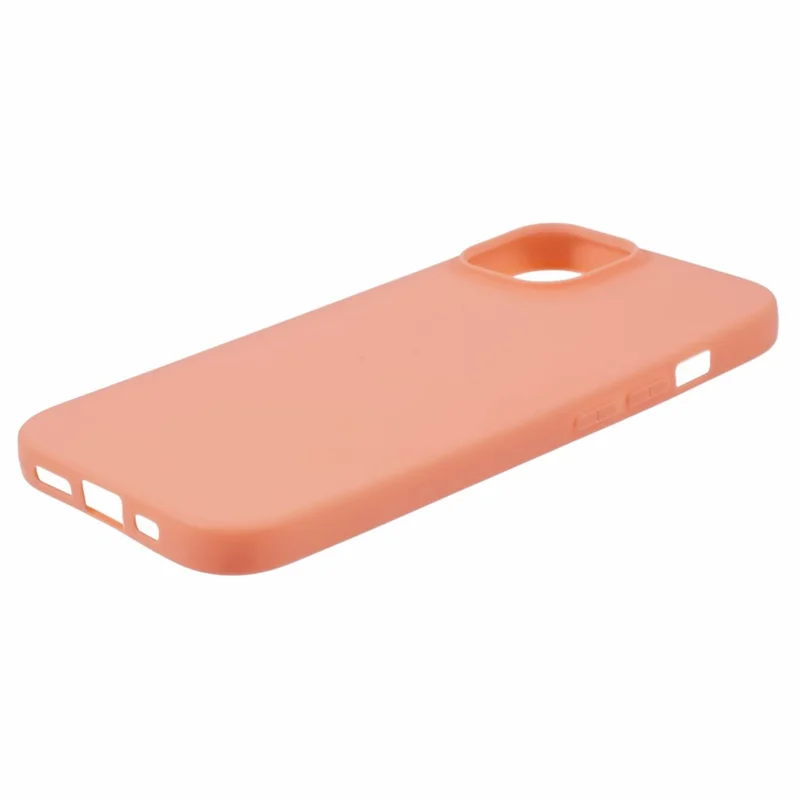 For iPhone 15 Case Anti-Fingerprint TPU Mobiltelefon Skal Dæksel - Orange