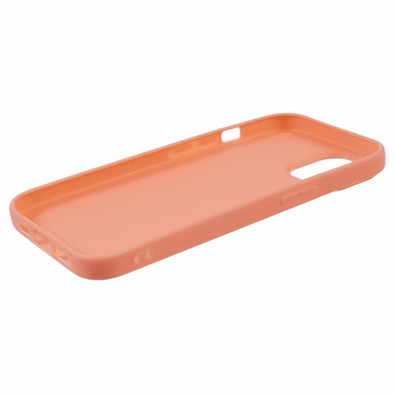 For iPhone 15 Case Anti-Fingerprint TPU Mobiltelefon Skal Dæksel - Orange