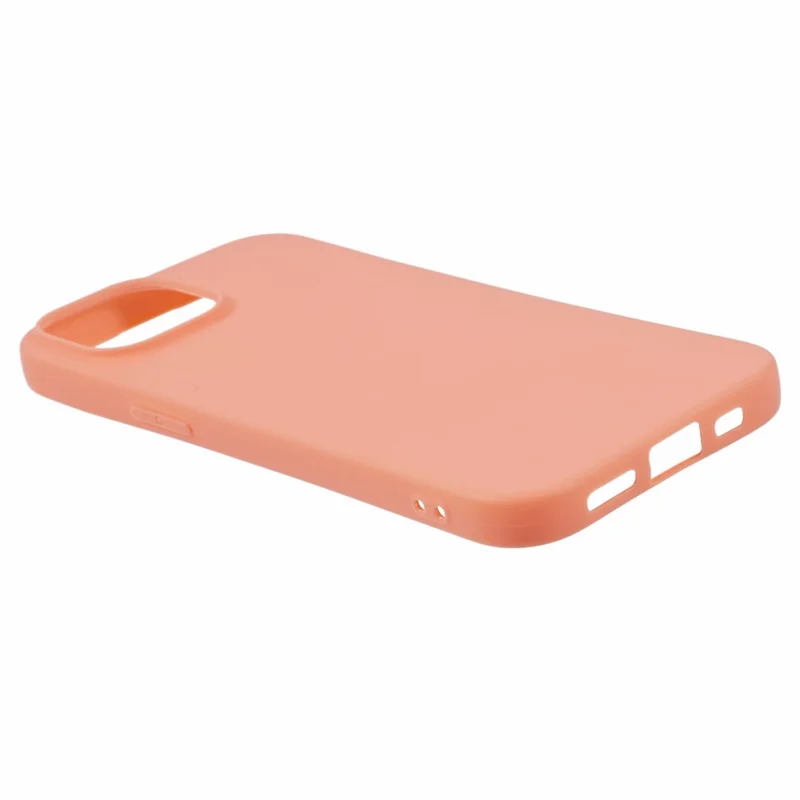 For iPhone 15 Case Anti-Fingerprint TPU Mobiltelefon Skal Dæksel - Orange