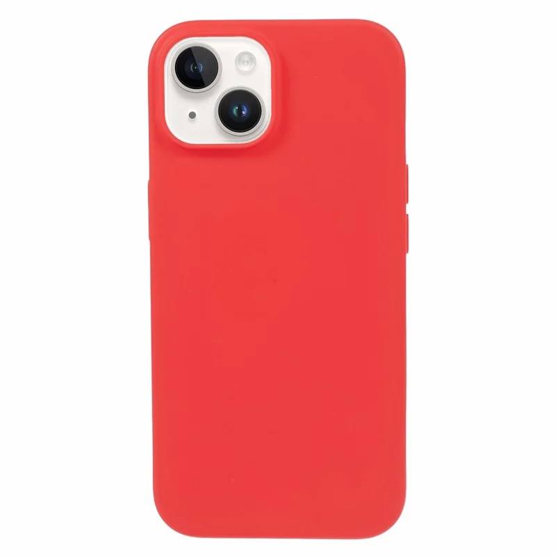 For iPhone 15 Case Anti-Fingerprint TPU Cell Phone Shell Cover - Red
