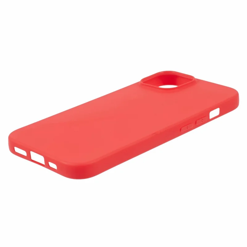 For iPhone 15 Case Anti-Fingerprint TPU Cell Phone Shell Cover - Red