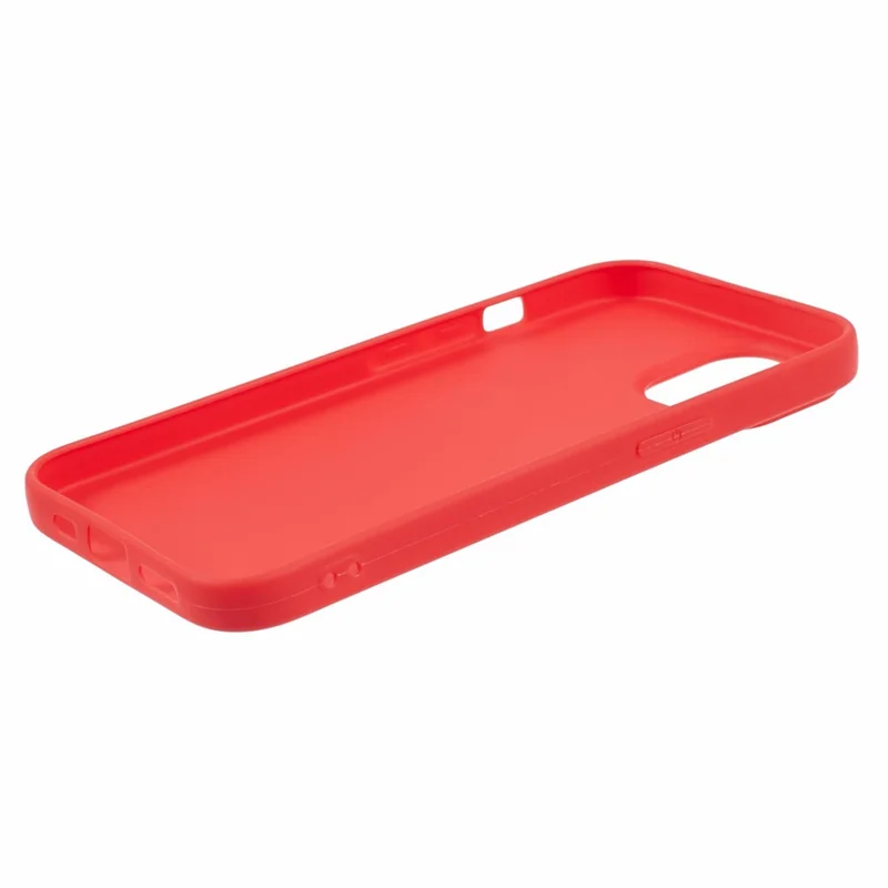 For iPhone 15 Case Anti-Fingerprint TPU Cell Phone Shell Cover - Red
