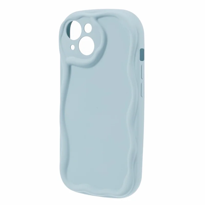 For iPhone 15 Case Candy Color Rubberized Anti-scratch TPU Phone Back Cover - Baby Blue