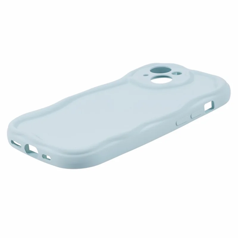 For iPhone 15 Case Candy Color Rubberized Anti-scratch TPU Phone Back Cover - Baby Blue