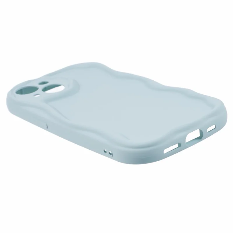 For iPhone 15 Case Candy Color Rubberized Anti-scratch TPU Phone Back Cover - Baby Blue