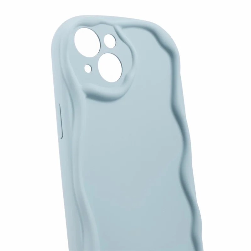 For iPhone 15 Case Candy Color Rubberized Anti-scratch TPU Phone Back Cover - Baby Blue