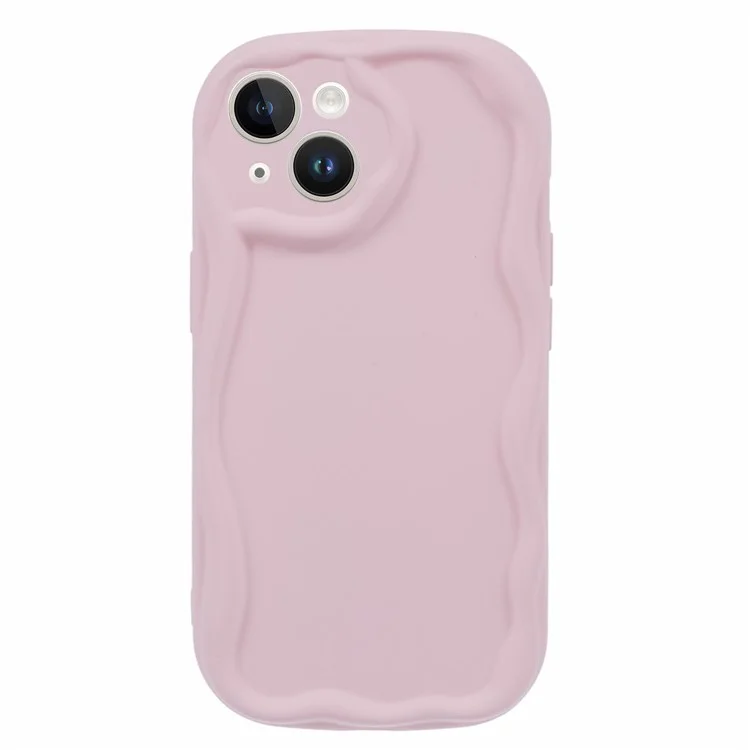 Für iPhone 14 Plus Case Rubberized Candy Color Kratzsicherer Telefon-TPU-Abdeckung - Pink