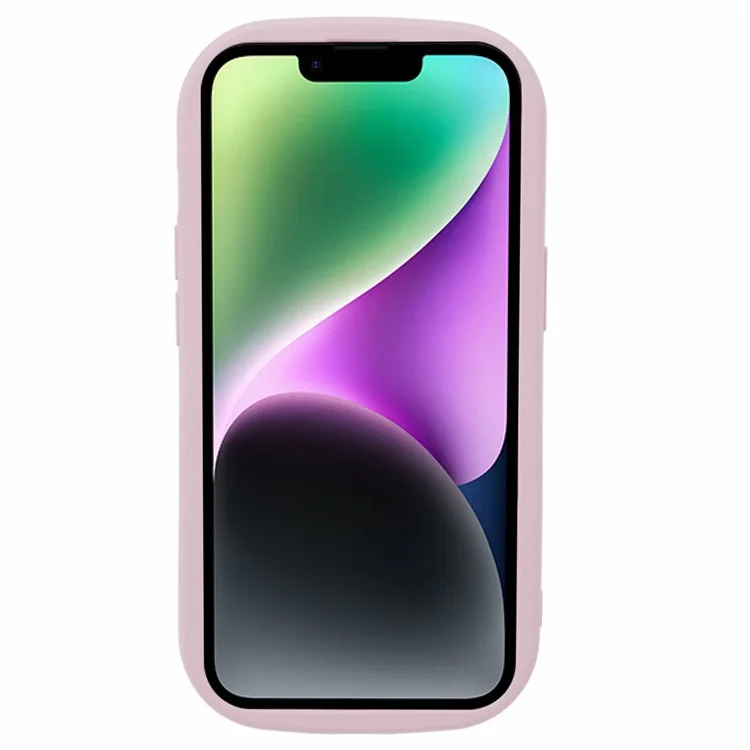 Für iPhone 14 Plus Case Rubberized Candy Color Kratzsicherer Telefon-TPU-Abdeckung - Pink