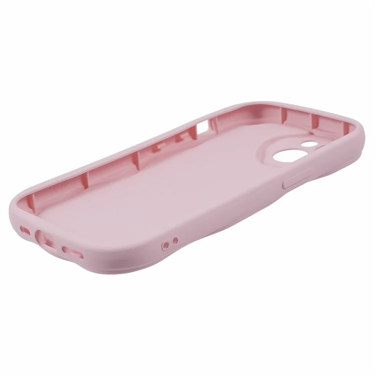 Für iPhone 14 Plus Case Rubberized Candy Color Kratzsicherer Telefon-TPU-Abdeckung - Pink