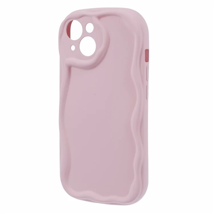 For iPhone 14 Case Flexible TPU Rubberized Candy Color Protective Phone Cover - Pink